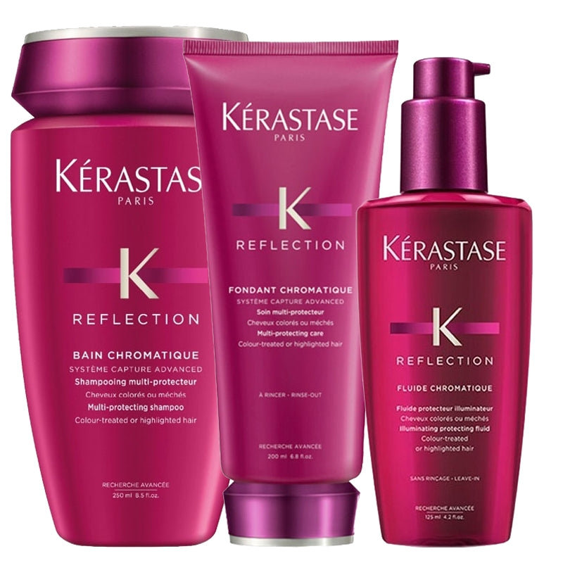 KERASTASE Kit Reflection Bain Chromatique 250ml + Fondant 200ml + Fluide 125ml