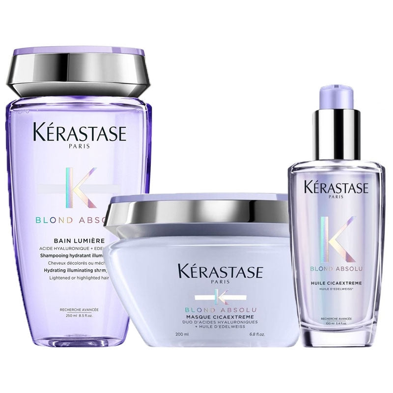 KERASTASE Kit Blonde Absolu Le Bain Cicaextreme 250ml + Masque 200ml + Huile 100ml