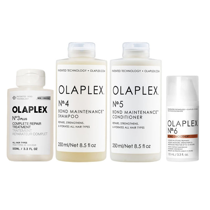 OLAPLEX Kit Hair Perfector N°3 Plus + Shampoo N°4 + Conditioner N°5 + Smoother N°6