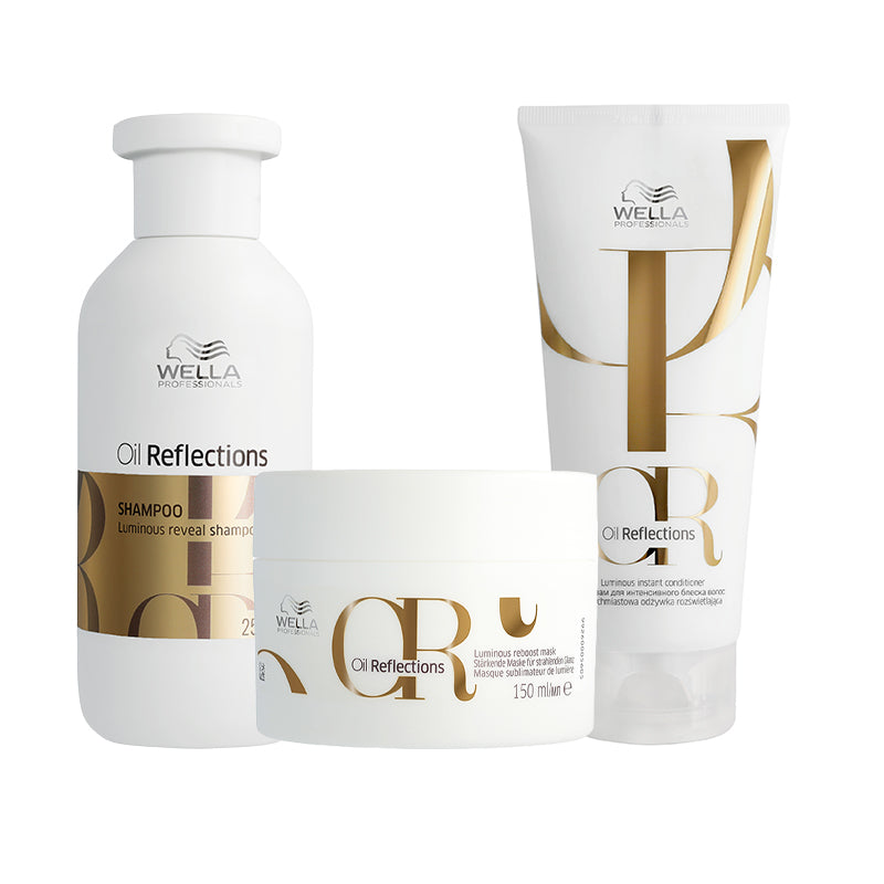 WELLA Kit Oil Reflections Shampoo 250ml + Maschera 150ml + Conditioner 200ml
