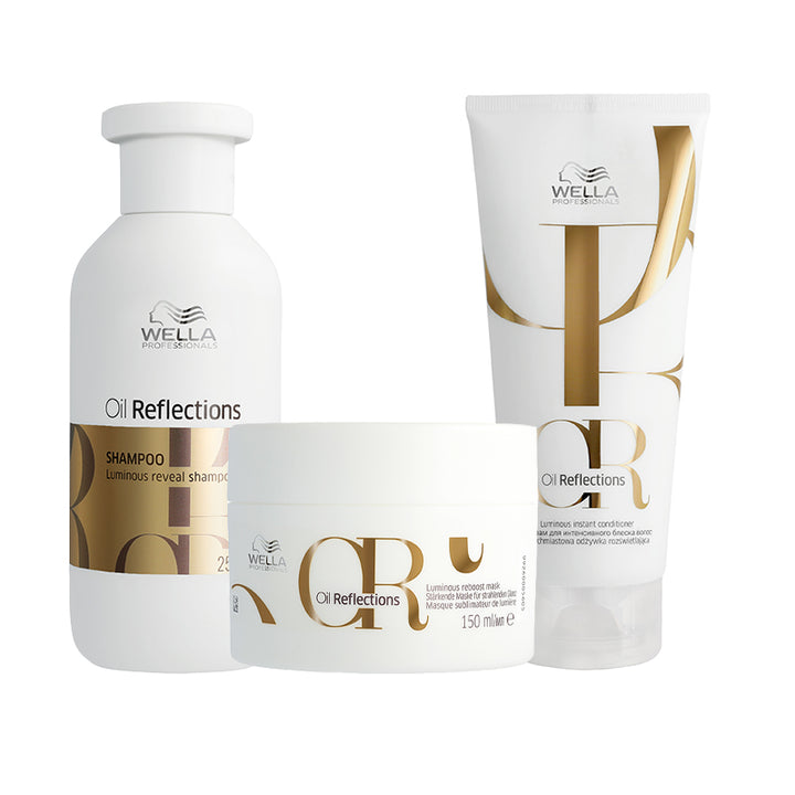WELLA Kit Oil Reflections Shampoo 250ml + Maschera 150ml + Conditioner 200ml