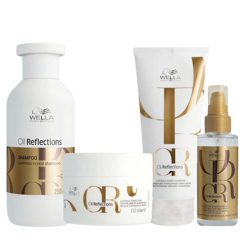 WELLA Kit Oil Reflections Shampoo 250ml + Mask 150ml + Conditioner 200ml + Olio 100ml
