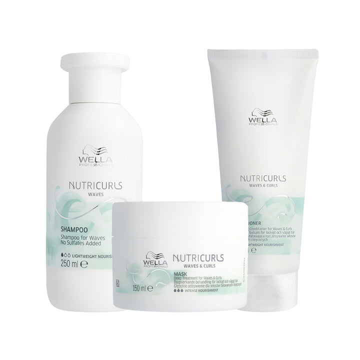 WELLA Kit Nutricurls Waves Shampoo 250ml + Mask 150ml + Conditioner 250ml