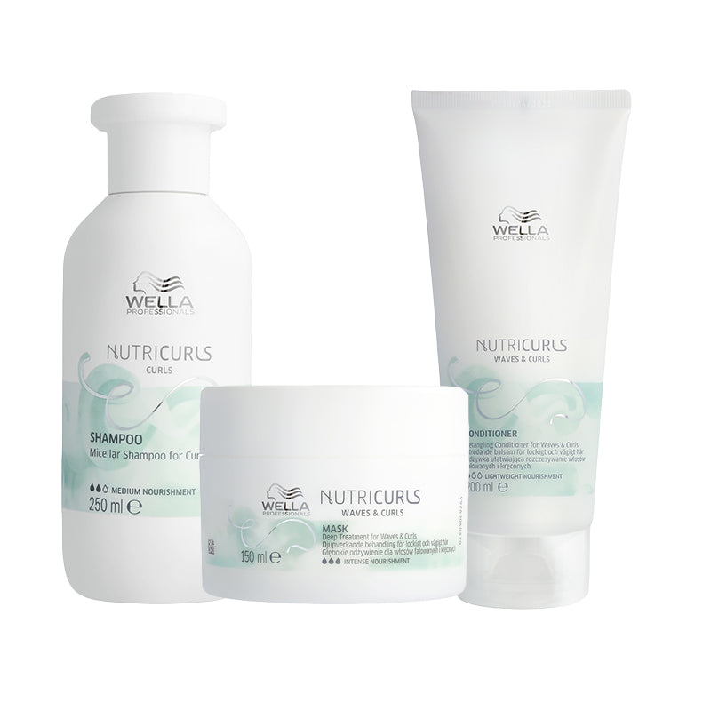 WELLA Kit Nutricurls Curls Shampoo 250ml + Mask 150ml + Conditioner 200ml