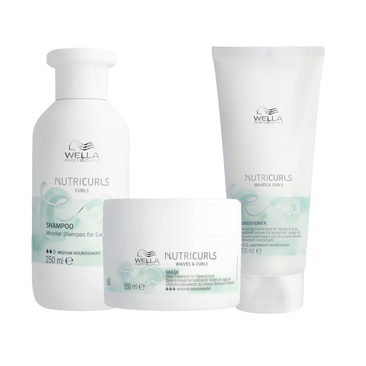 WELLA Kit Nutricurls Curls Shampoo 250ml + Mask 150ml + Conditioner 200ml
