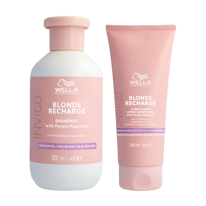 WELLA Kit Invigo Blonde Recharge Cool Blonde Shampoo 300ml + Conditioner 200ml