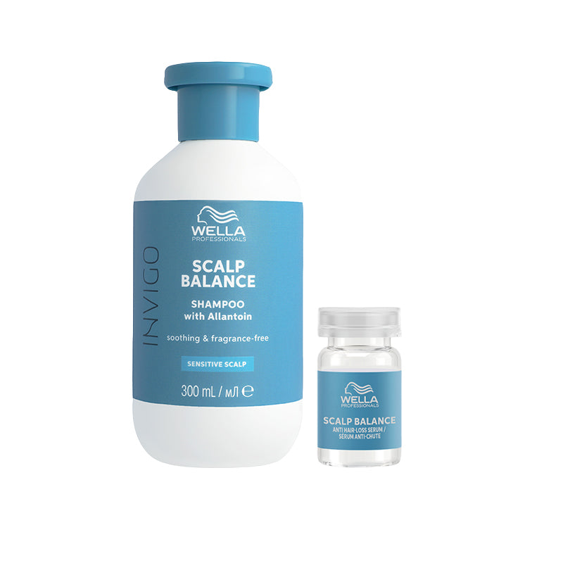 WELLA PROFESSIONALS Kit Invigo Scalp Balance Sensitive Shampoo 300ml + Anti Hair-Loss Serum 8x6ml