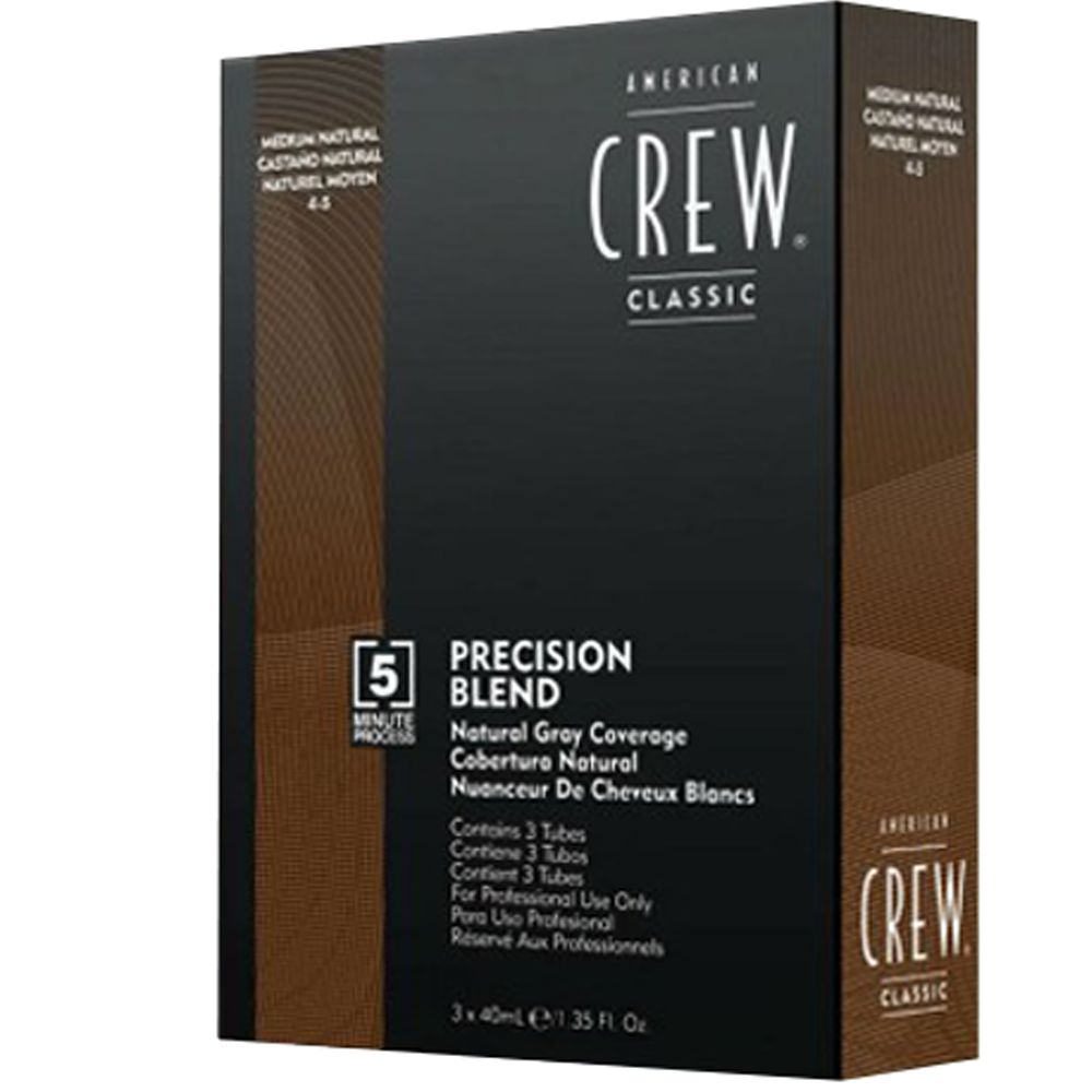 AMERICAN CREW Precision Blend Natural Grey 3x40ml 4-5 Medium Natural
